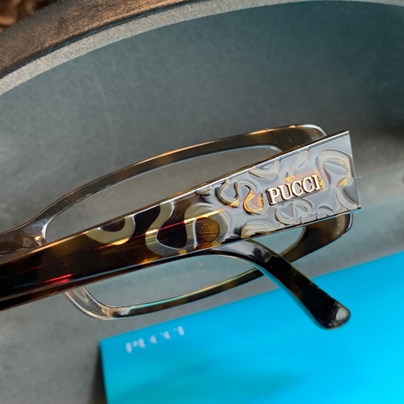 Authentic EMILIO PUCCI Logo havana acetate Optical glasses - Picture 14 of 16